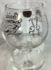 Vintage Stemmed Glass Goblet Centerpiece Clear Barware MCM Florida NICE