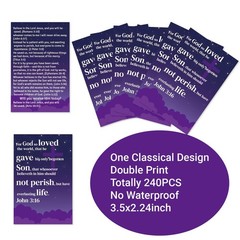 Fankya 240pcs Gospel Tracts 7 inches x 8 x 0.1 inches, Purple