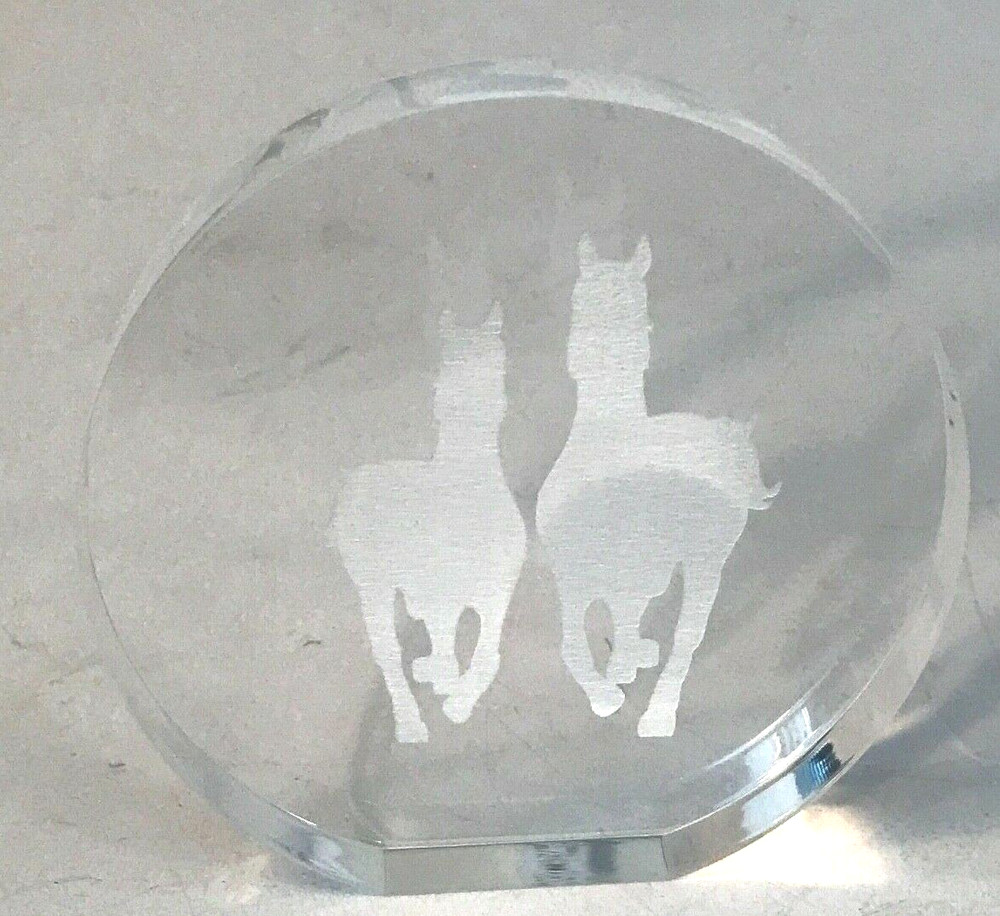 Acrylic Galloping Horses Western Cake Topper