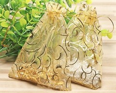 200PCS Sheer Drawstring Organza Jewelry Pouches Wedding Party Favor Gift Bags US