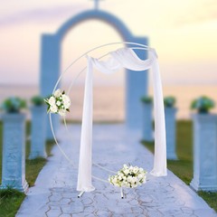 Large Crescent Wedding Balloon 7ft Moon Backdrop Stand Metal Arch Frame Wedding
