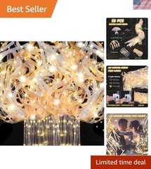 Magical 58 PCS Silk Fairy Wands with Lights & Ribbons for Unforgettable Events