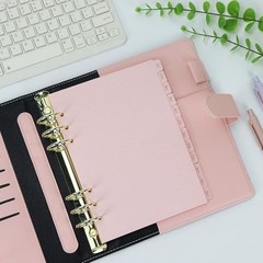 Leather Textured A5 6-Ring Binder Dividers with 12 1 Set – 12 Monthly Tabs
