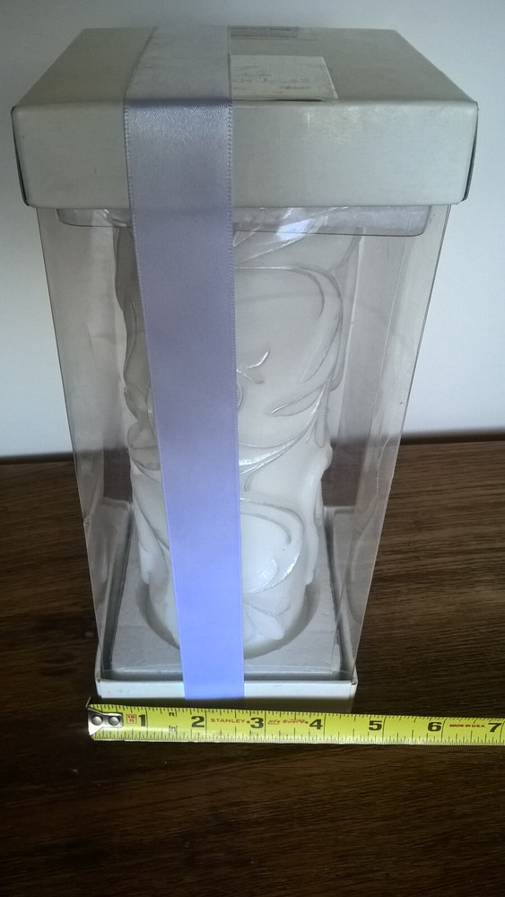 Lillian Rose 9″ Unity Pillar Candle Wedding Unscented White – Off White & Silver