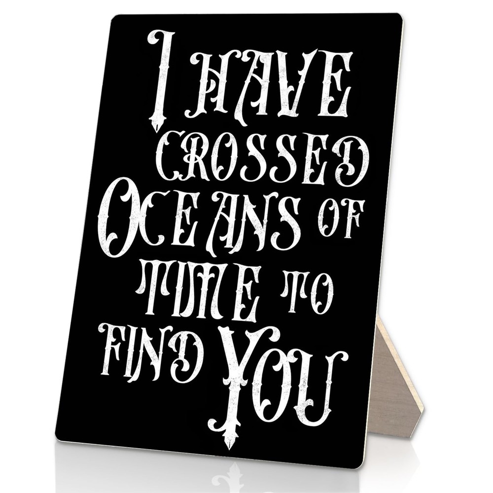 Gothic Wedding Sign, Wedding Wooden Sign Stand 5x7inch, Gothic Wedding Decor,…