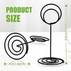 Table Number Holders 6pcs Black Sign Stand Place Card Holder