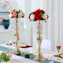 Centerpiece 6pc Set Floral/Crystal Wedding,Rception Table Centerpiece
