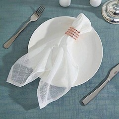 BalsaCircle 5 White 20-Inch Premium Polyester 20″ x (Set of 5),