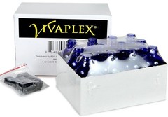 Vivaplex, 12, Cobalt Blue, 4 oz Glass Bottles, with Lids Blue
