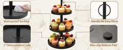 Cupcake Stand for 50 Cupcakes,Cupcake Stand 2 PACK Metal 3 Tier Cupcake Tower