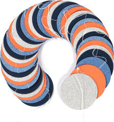 Blue-Silver Orange Space Party-Decorations Streamers-Garland – 52Ft Graduation 2
