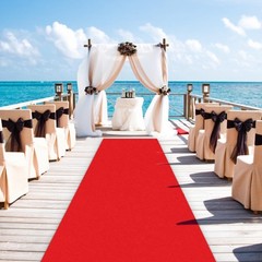 Red Carpet Runner for Party 100 GSM Felt Non-Woven Fabric Runway Carpet for Even