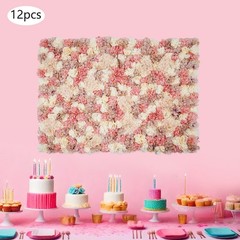 12* Artificial Flower Wall Panel Wedding Backdrop Event Party Flower Wall Panel