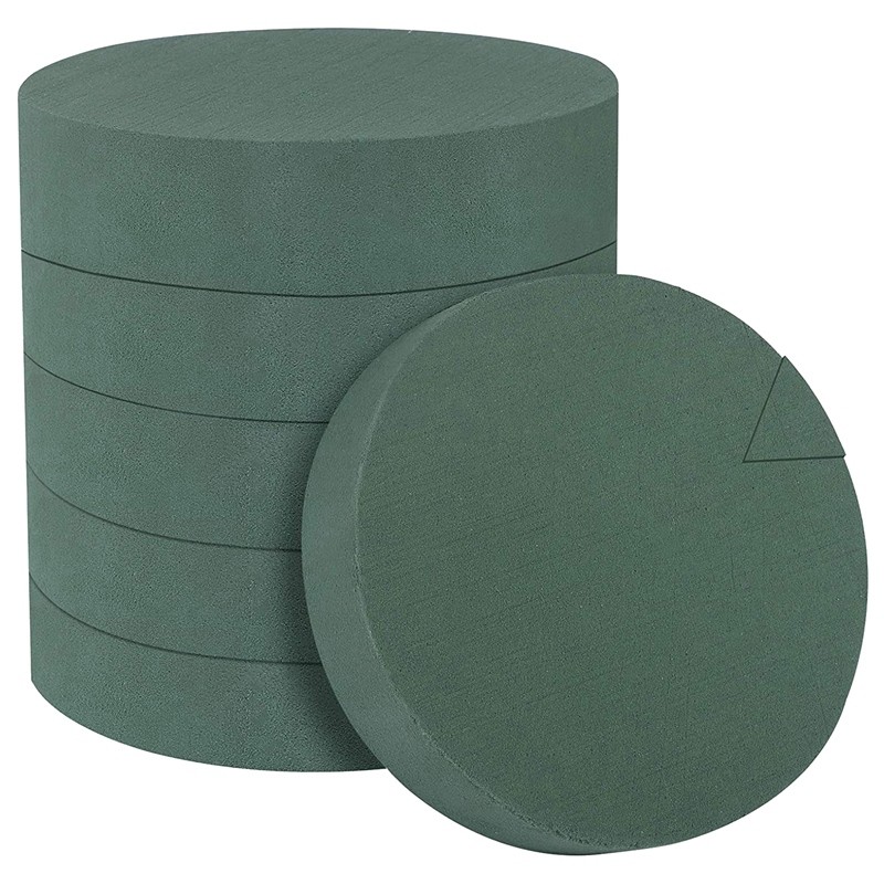 6Pcs Flower Foam Blocks,6.5Inch Round Dry Floral Foam for Artificial6631