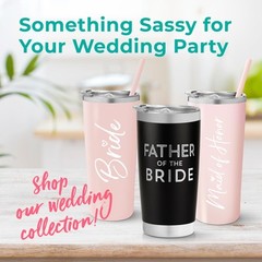 Bride 22oz Stainless Steel Insulated Wedding Party Tumbler Blush Gift Boxed New