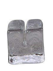 Pottery Barn Placecard Holders Clear Glass Cubes Wedding Shower Display Set 8