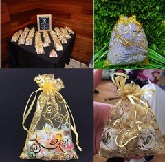 200PCS Sheer Drawstring Organza Jewelry Pouches Wedding Party Favor Gift Bags US