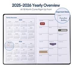 Samboo 2025-2026 Daily Work Teacher Student Planner Weekly and Monthly Leathe…