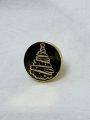 Wax Seal Stamp Heads – Modern Christmas Tree Topped with Star – 2 PCS – 1″ Round