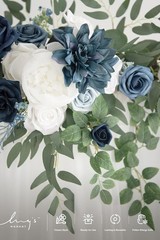 Ling’s Moment 6.5FT Backdrop Floral Garland, Spring Artificial Wedding Arch F…