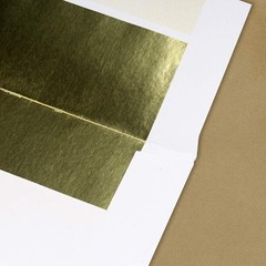 JAM PAPER 6 x 6 Square Foil Lined Envelopes – White with 6 x 6, Gold