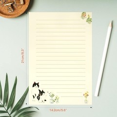 36 PCS Writing Paper and Envelopes Set, Warm Cute Cat Themed Yellow