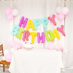 Assorted 13″ Happy Birthday Mylar Foil BALLOON BANNER Party Events Decorations