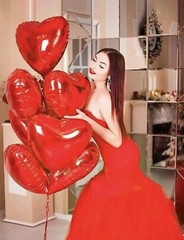 10Pcs 18” Red Heart Mylar Foil Balloons Birthday Party Romantic Decor
