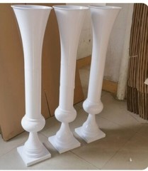 2pc Tall Gold trumpet vase for Wedding centerpiece table Wedding decor stand