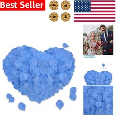 1200PCS Light Blue Artificial Rose Petals for Weddings Valentine Romantic Decor