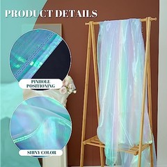 Iridescent Fabric Organza Fabric Sheer 59 Inches Wide Rainbow 11 Yard White