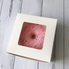 50x Large Donut Cake Window Favor Box Wedding Birthday Party Give Away Gift Box