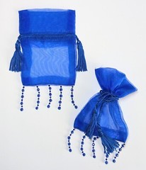 Jewelry Bags Organza Bags BLUE Gift Pouch Candy Wedding Favor Mix 5×7 3×4 48pcs
