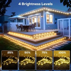 100FT 720 LED Rope Lights Outdoor Waterproof with Remote, 8 Modes and 4 Brigh…