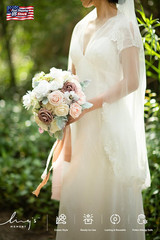 Ling’S Moment Dusty Rose Bridal Bouquet for Bride, Blush Pink Wedding Bouquets f
