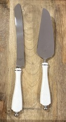 Lenox Opal Innocence Wedding Cake Knife & Server Set Retired HTF MINT