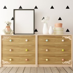2 PCS Wooden Chips Carving Woodcraft Appliques Decals for Furniture