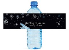 Winter Wonderland Themed Water Bottle Labels, Weddings, Birthday, Engagement