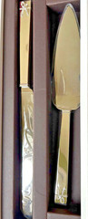 Vera Wang Love Knots Bridal 🥂Silver Plated Cake Knife & Server Set NIB 🌸