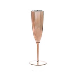 5 oz Blush Premium Metallic Plastic Champagne Flutes Disposable Flutes Wedding