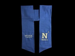 U.S. Naval Academy Cotton Wreath Sash (2 Logos) 31k Stitch
