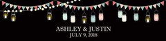 Mason Jars & lights and hanging on Black Wedding Anniversary Water Bottle Labels