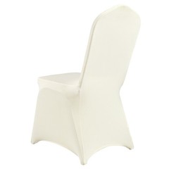 VEVOR 100 PCS Ivory Chair Covers Polyester Spandex Stretch Slipcovers Wedding