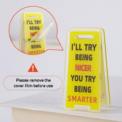 Funny Sticky Note Holder – 6 Pack Clips, (12 x 18) inches, Yellow