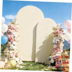 Arch Covers 7.2 and 6ft Wedding Arch Backdrop Cover Set of 2 7.2ft+6ft Beige