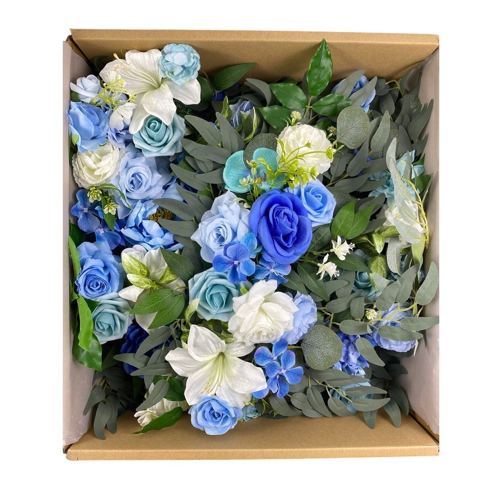 New Tinge Time Wedding Arch Backdrop-Provence Blue Floral