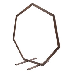 7.2FT Wedding Party Arch Door Wooden Heptagon Flower Arbor Stand Background USA