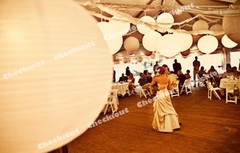 36 pcs Mix w/ LED White Light Round Paper Lanterns Wedding Party Decoration Set