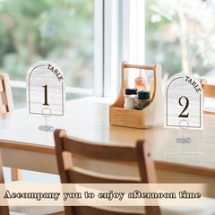 White Table Numbers 130 Signs Holders Reception Dining 4×5.7 Inch Bulk