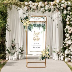 Gold Iron Welcome Arch for Weddings & Events – Versatile Freestanding Decor